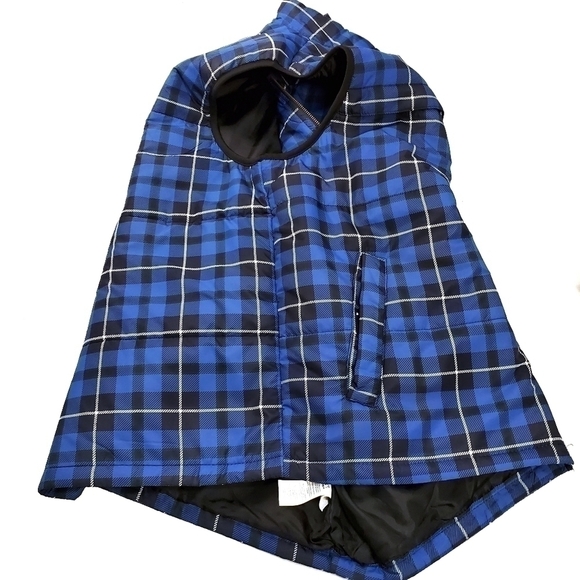 RALPH LAUREN Chaps Men's L Blue Plaid Puffer Vest - Picture 4 of 11